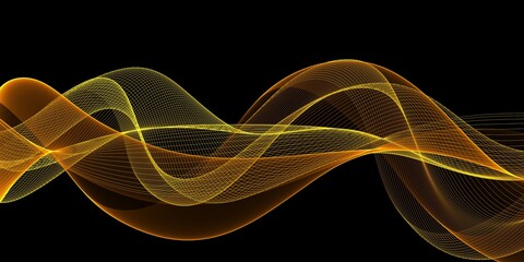 Abstract orange waves background. Template design