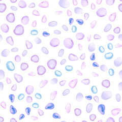 Seamless Purple Soft color Painted Color Shapes.