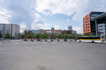 le quartier de la Part-Dieu Villette pendant le confinement, Lyon, France 