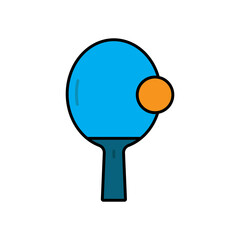 Bet icon with ball. Table tennis illustration icon. simple design editable. Design template vector