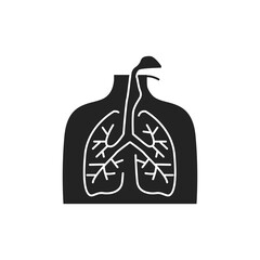 Virus in lungs line color icon. Sign for web page, mobile app