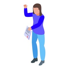 School test rate A icon. Isometric of school test rate A vector icon for web design isolated on white background