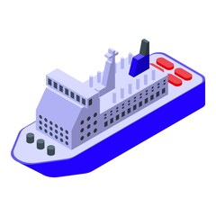 Ferry cargo icon. Isometric of ferry cargo vector icon for web design isolated on white background