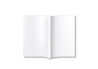 Blank magazine mockup template on gold background. Realistic vector