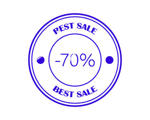 round blurred stamp with inscription