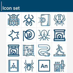 Simple set of lively related lineal icons.