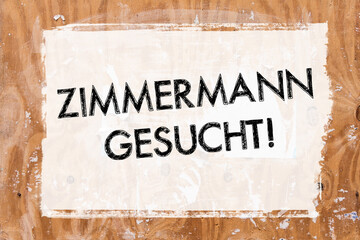 Zimmermann gesucht