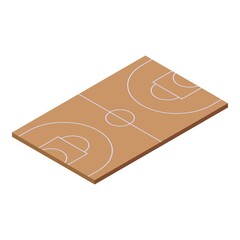 School gym field icon. Isometric of school gym field vector icon for web design isolated on white background