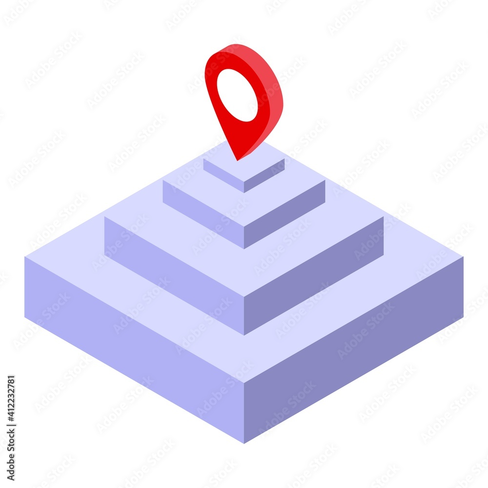 Poster organisation hierarchy icon. isometric of organisation hierarchy vector icon for web design isolated