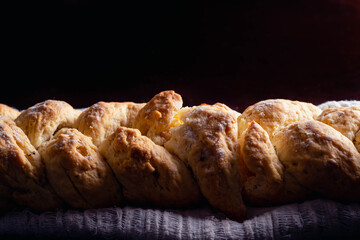 fresh baked croissant bread