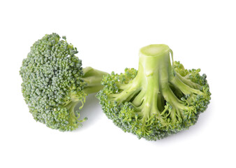 Fresh broccoli cabbage on white background