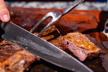 grilled meat on the grill