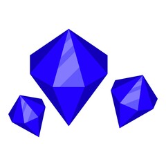 Diamonds icon. Isometric of diamonds vector icon for web design isolated on white background
