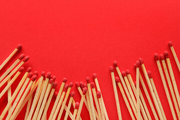 Many matches on color background