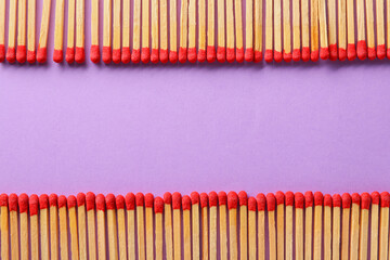 Many matches on color background