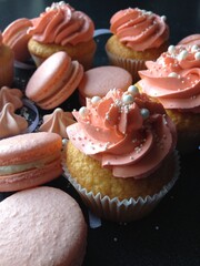handmade cupcakes and macaroons