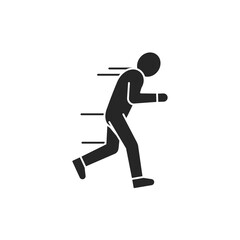 Run away emotion line color icon. Sign for web page, mobile app