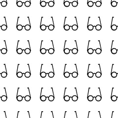 Eyeglasses pattern on white background. Vector illustration.