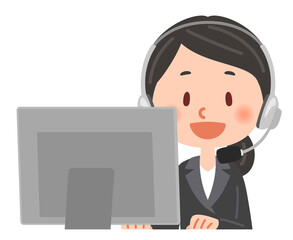 テレフォンオペレーターの女性