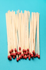 Many matches on color background