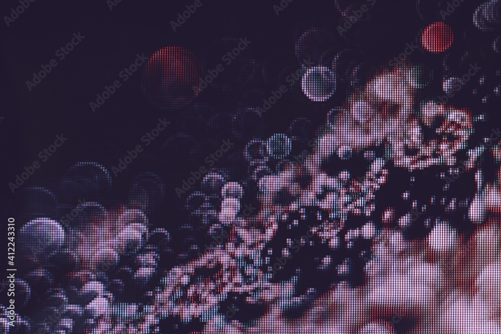 Poster Beautiful abstract  multi colored iridescent holographic  background texture for design. Macro  photography view. Close-up of pixel.