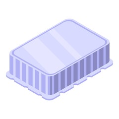 Free plastic container icon. Isometric of free plastic container vector icon for web design isolated on white background