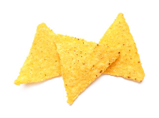 Fototapeta premium Tasty nachos on white background