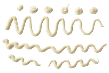 Decorative mayonnaise food styling elements