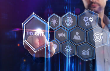 INSIGHT inscription, successful business concept. Business, Technology, Internet and network concept