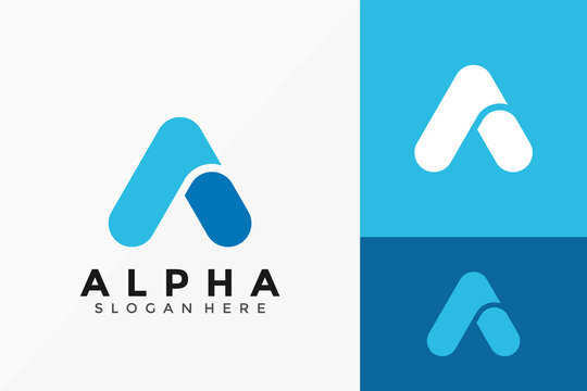 Letter A Alpha Logo Design. Creative Idea logos designs Vector illustration template