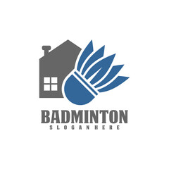 Professional Badminton Sports Team Championship Logo, Creative Badminton design concepts template, icon symbol
