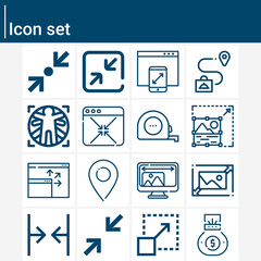 Simple set of residents related lineal icons.