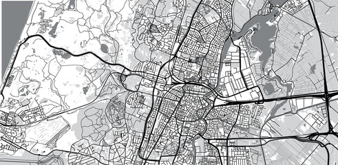 Fototapeta na wymiar Urban vector city map of Haarlem, The Netherlands
