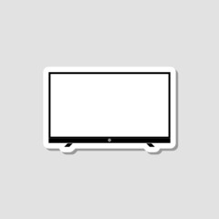Modern Smart TV icon sticker on white background