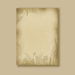 Craft poster with floral decor