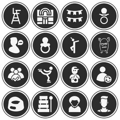 16 pack of prestige  filled web icons set