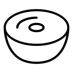 Latte capsule icon. Outline latte capsule vector icon for web design isolated on white background