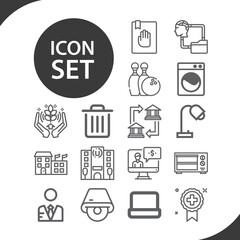 Simple set of success related lineal icons.