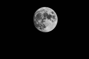 Full Moon In The Starry Night Sky