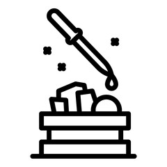 Genetic engineering food icon. Outline genetic engineering food vector icon for web design isolated on white background