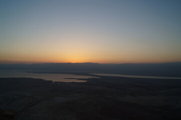 Fototapeta na wymiar Sunrise on Masada in Israel