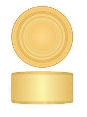 Chrome metallic can. vector illustration