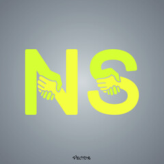 Creative N S letter icon abstract logo vector design.Business offer,partnership icon.Corporate business and industrial logotype symbol.Vector illustration