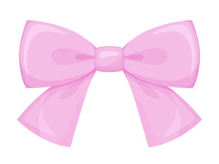 ゆめかわいいリボンのイラスト_ピンク