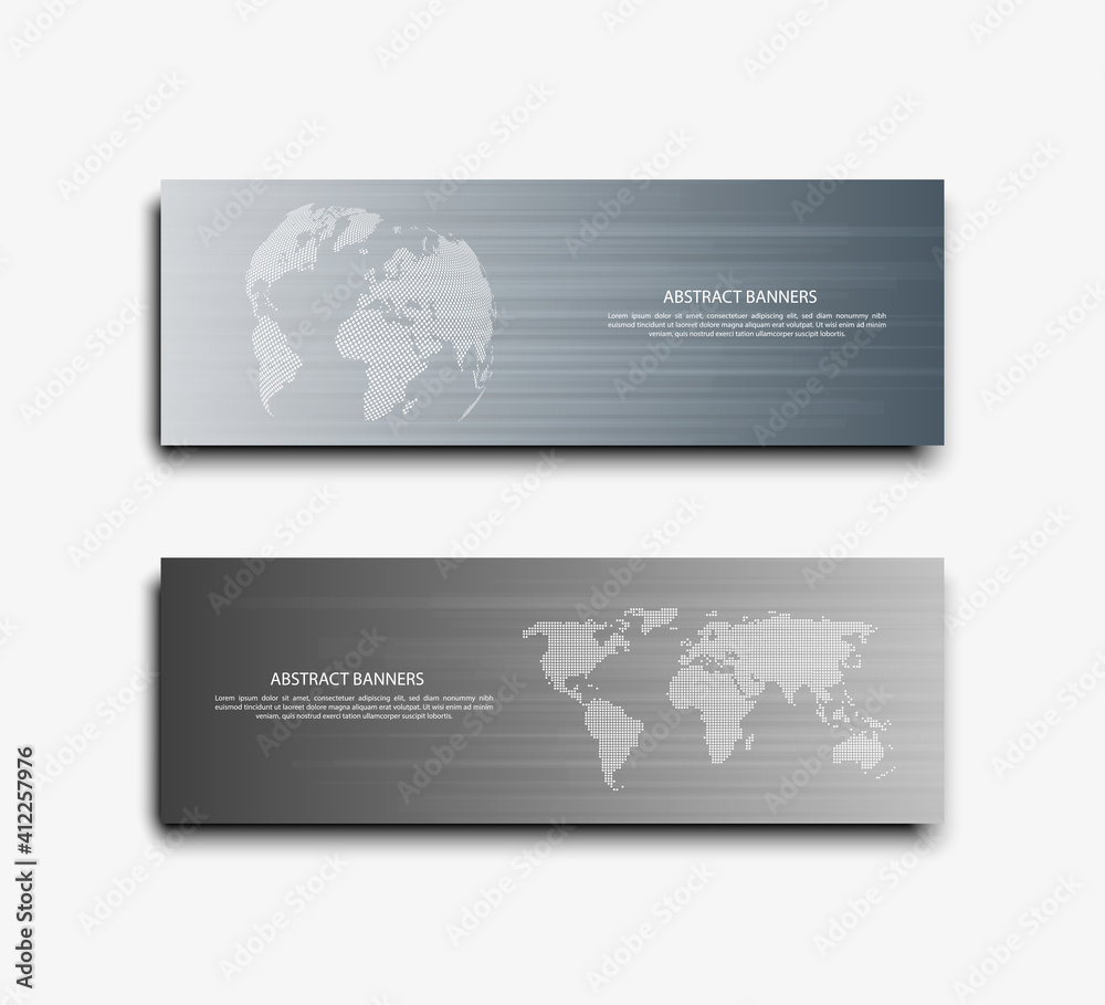 Wall mural vector abstract design banner web template.technological background.