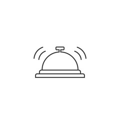 Obraz premium Vector hotel bell line icon modern flat style