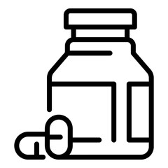 Allergy capsules icon. Outline allergy capsules vector icon for web design isolated on white background