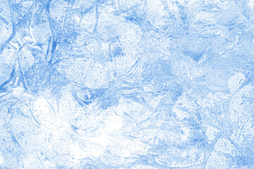 Obraz premium Blue ink and watercolor frost texture on white paper background. Paint leaks and decalcomania effects. Hand-painted gouache abstract image. Mess on the canvas.