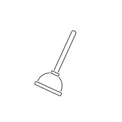 Plunger line icon, vector illustration. Flat design style. vector plunger icon illustration