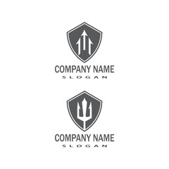 Trident Logo Template vector icon illustration design